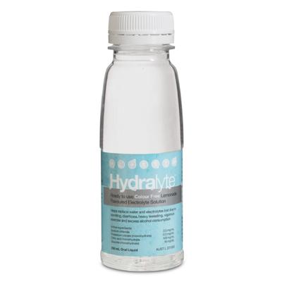 Hydralyte Electrolyte Solution Colour Free Lemonade Flavoured 250ml