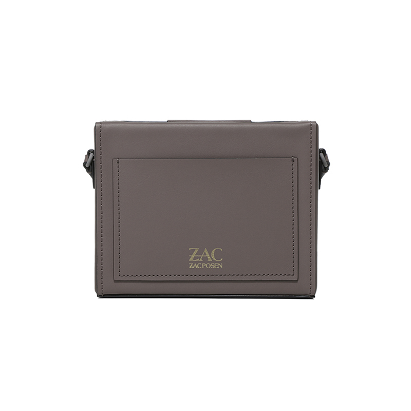 ZAC Zac Posen Biba Buckle Large Box Crossbody單肩斜挎包 頁巖灰色 灰扣