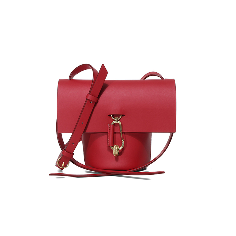 ZAC Zac Posen Belay Mini Crossbody水桶單肩斜挎包 蔓越莓紅色 淡金扣