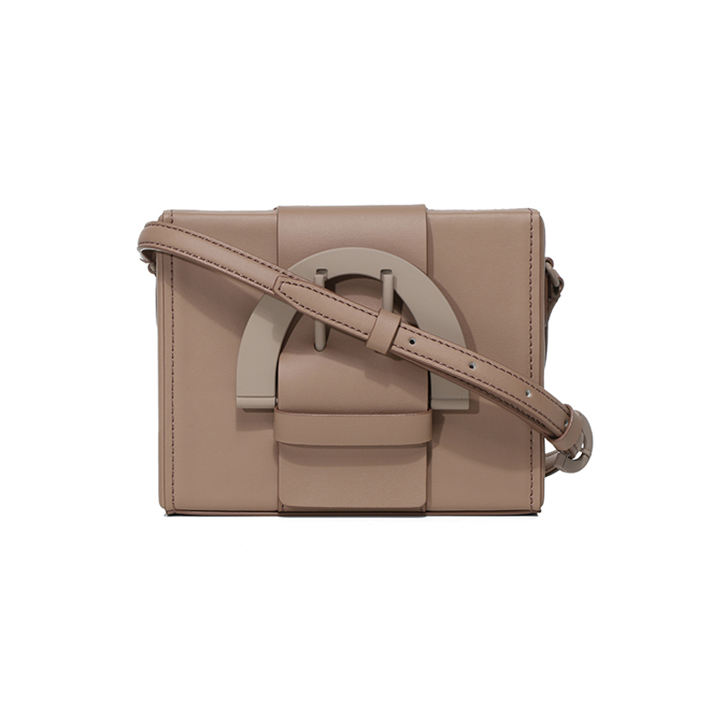 ZAC Zac Posen Biba Buckle Large Box Crossbody單肩斜挎包 礦物棕色 棕扣