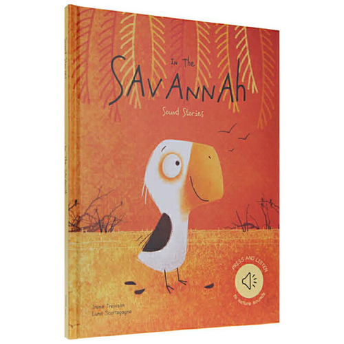 英文原版 In The Savannah 發音書 自然之聲 Sound Stories 兒童啟蒙圖畫故事 法國Sassi Junior出版社