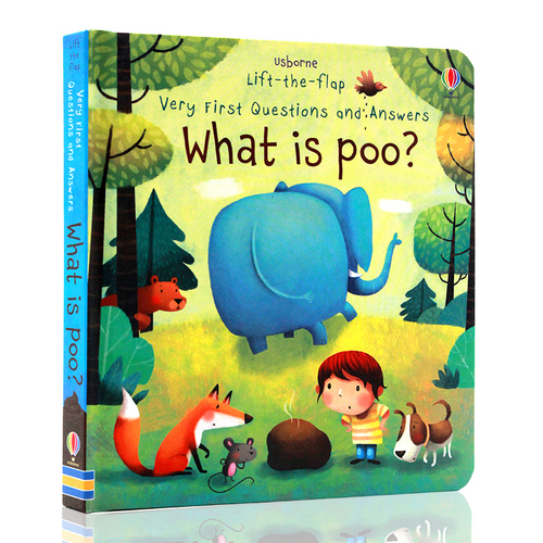 進口英文原版繪本 What is Poo? 紙板翻翻書 便便是什麼？兒童科普圖畫書 寶寶習慣養成