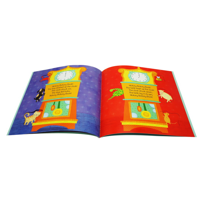 英文原版 附CD Hickory Dickory Dock 大開本洞洞書 韻文童謠 Child's Play 系列英語兒童時間啟蒙認知 圖畫故事繪本